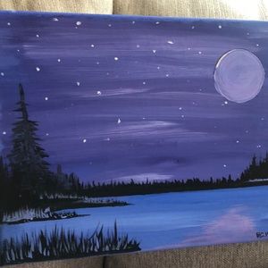 Canvas Watercolor Painting